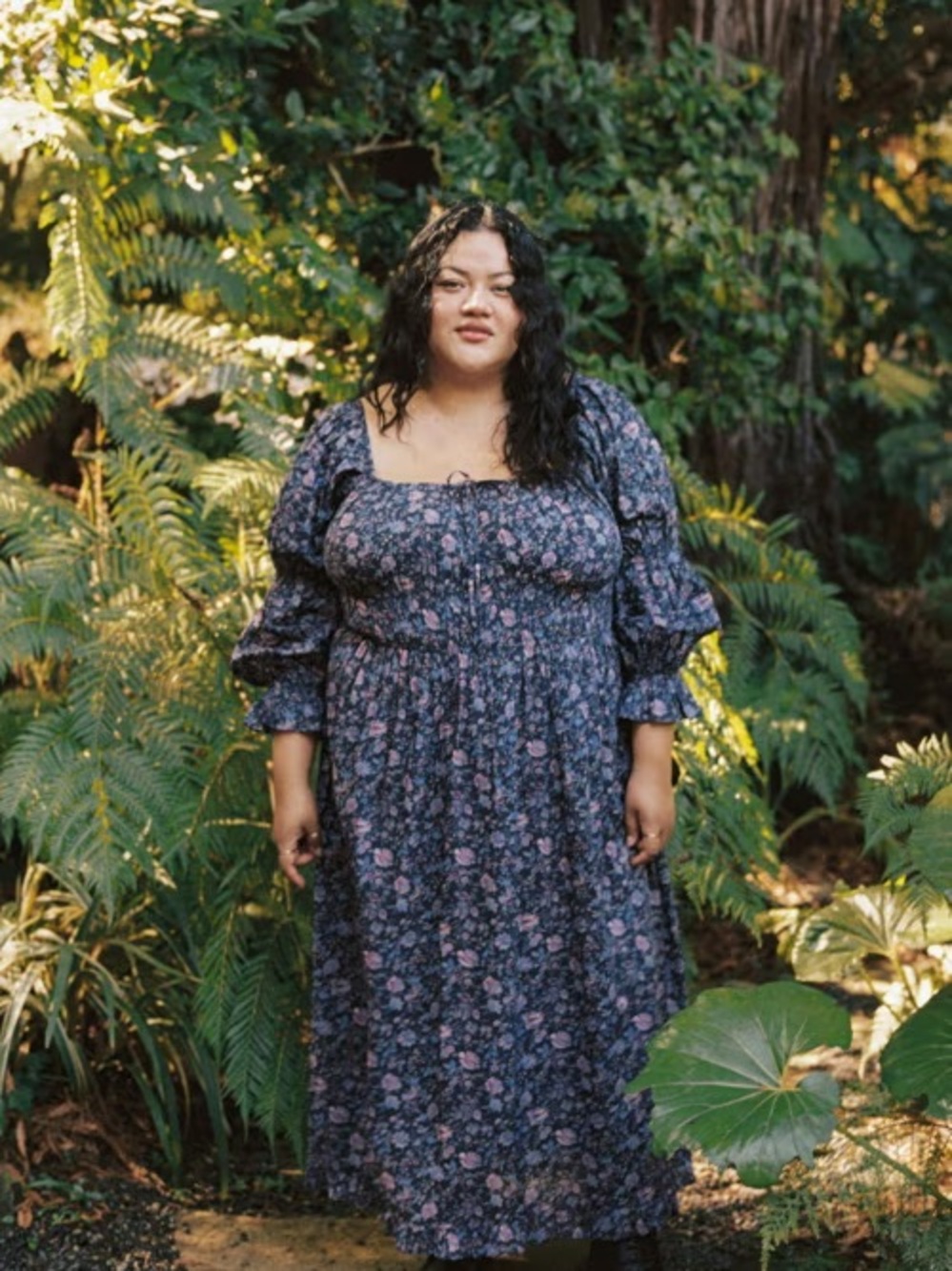 🆕 nwt Christy Dawn Adelia 1x Navy Floral Maxi Dress  blooming pomegranate